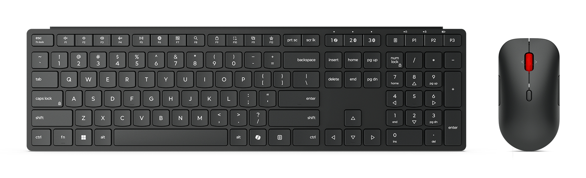 Lenovo 4X31S04814 Tastatur Maus enthalten Büro RF Wireless + Bluetooth Deutsch Schwarz