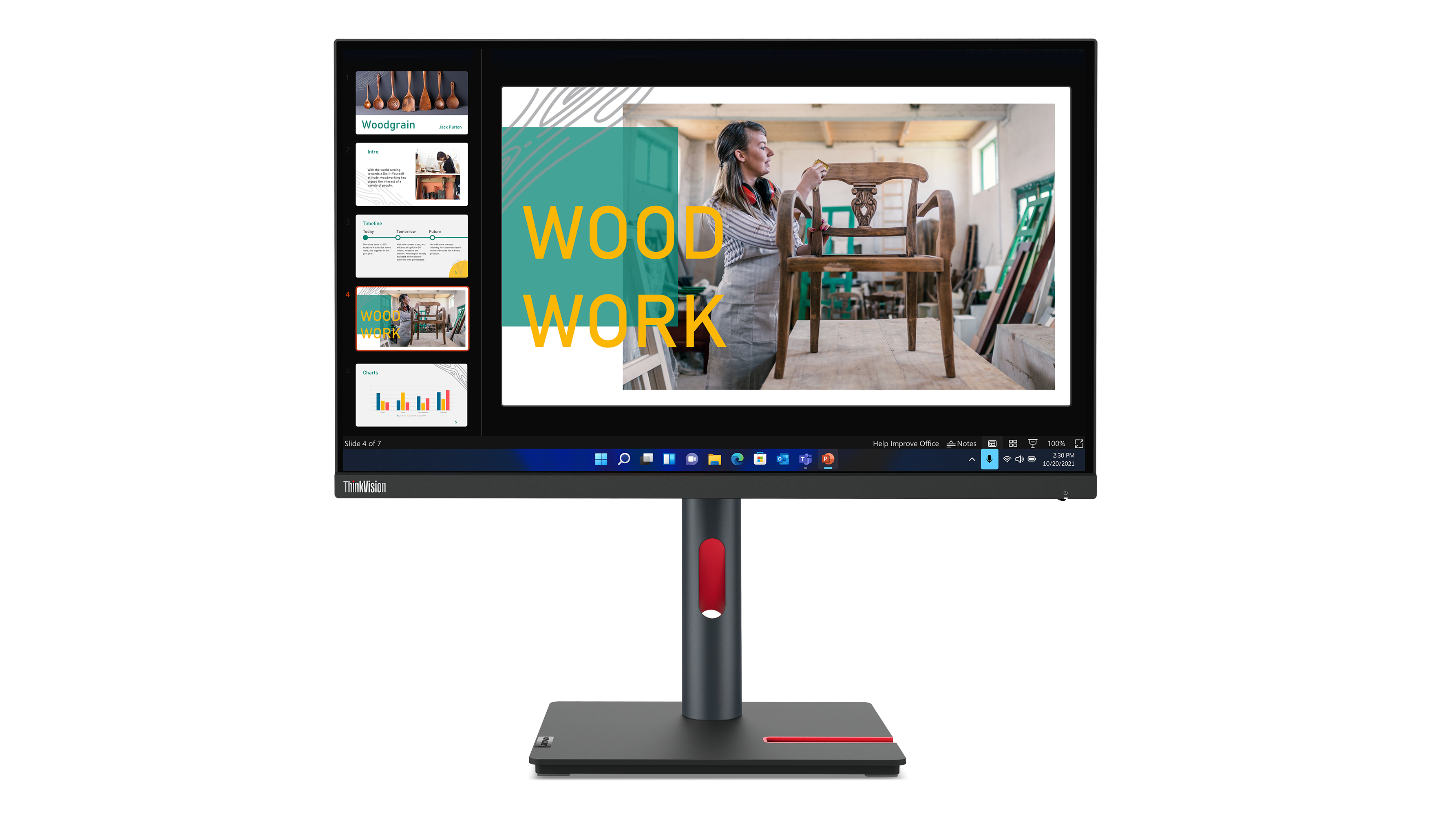 Lenovo ThinkVision P24q-30 Computerbildschirm 60,5 cm (23.8") 2560 x 1440 Pixel Quad HD LED Schwarz
