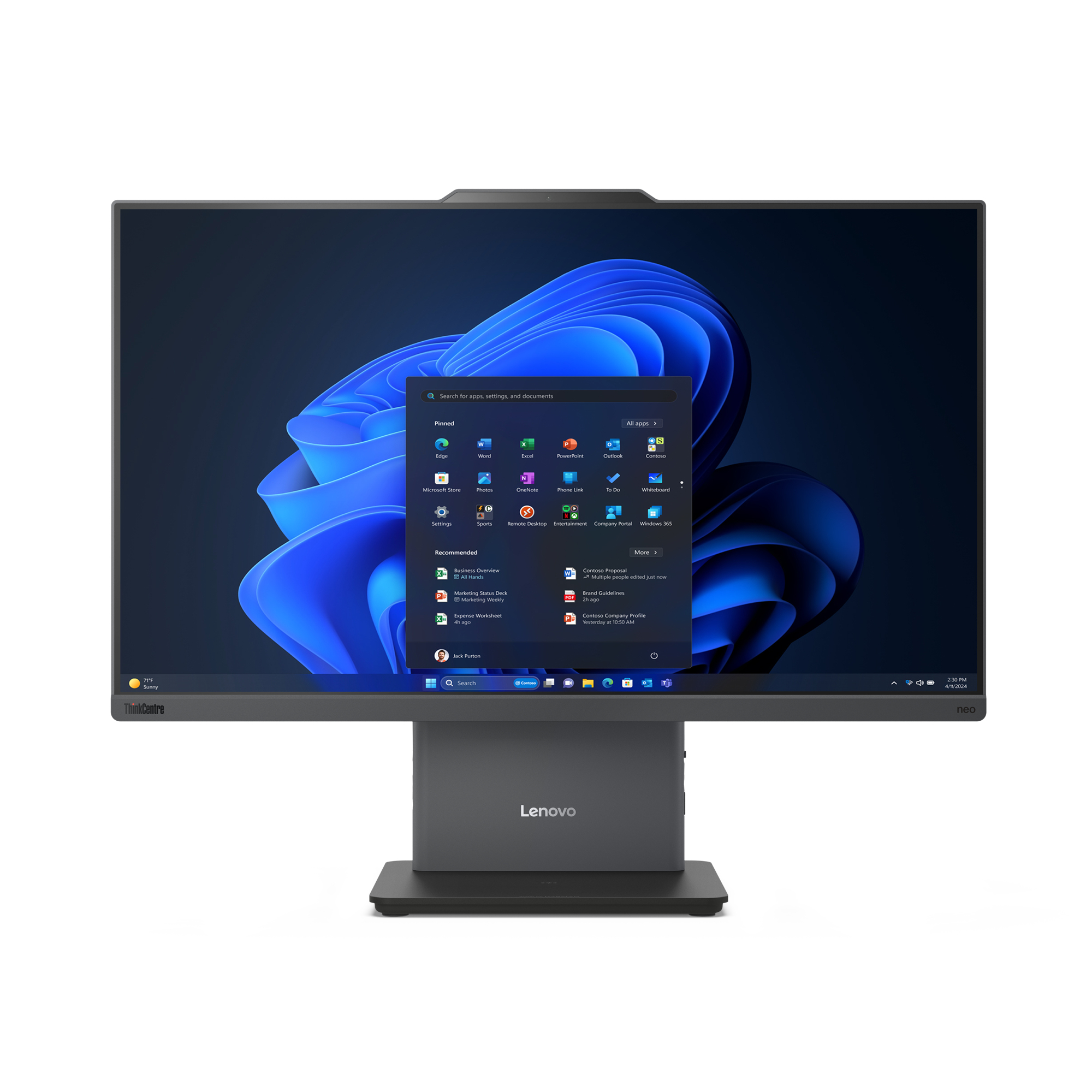 Lenovo ThinkCentre neo 50a 24 Gen 5 Intel® Core™ i5 i5-13420H 60,5 cm (23.8") 1920 x 1080 Pixel All-in-One-PC 16 GB DDR5-SDRAM 512 GB SSD Windows 11 Pro Wi-Fi 6 (802.11ax) Grau