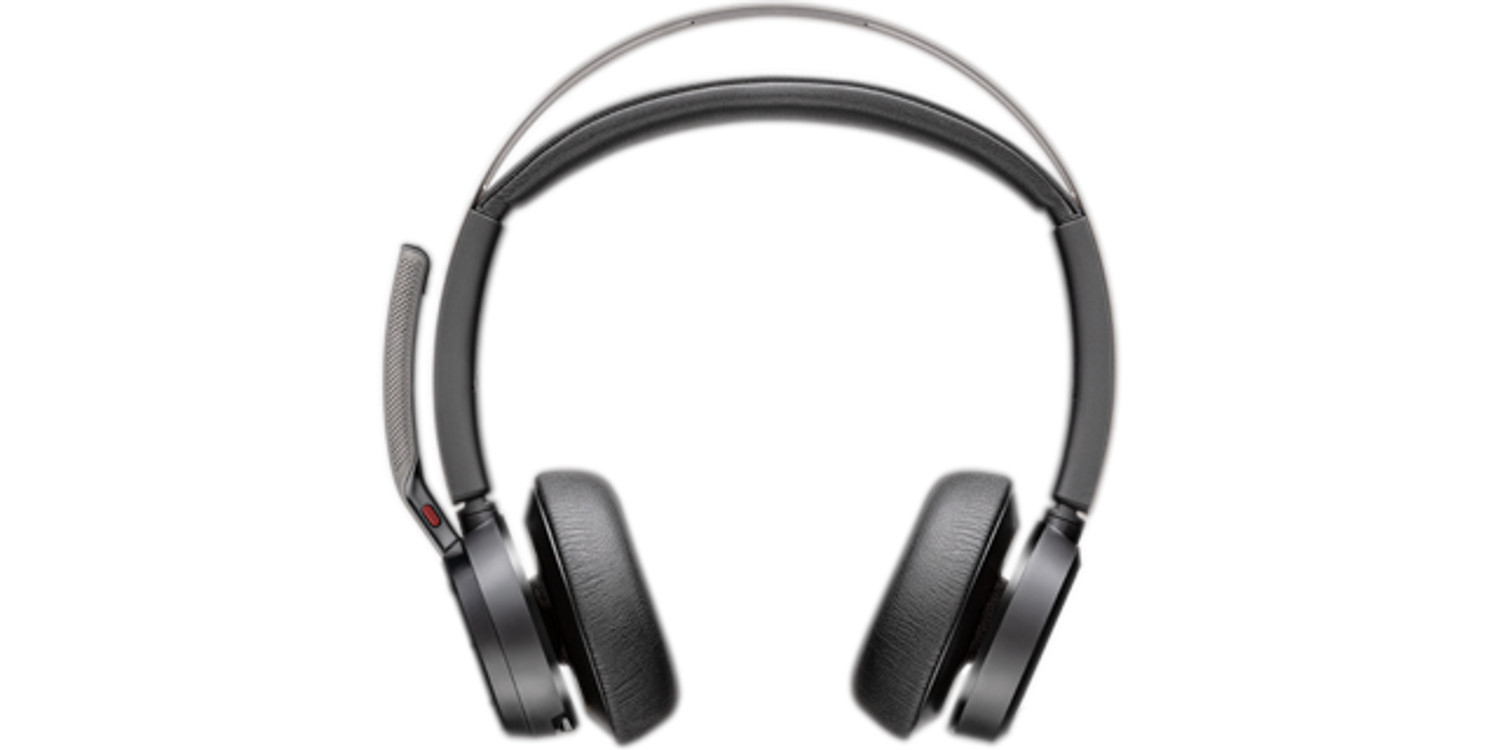 HP Poly Voyager Focus 2 USB-C-C-Headset, für Microsoft Teams zertifiziert, + USB-C/A-Adapter