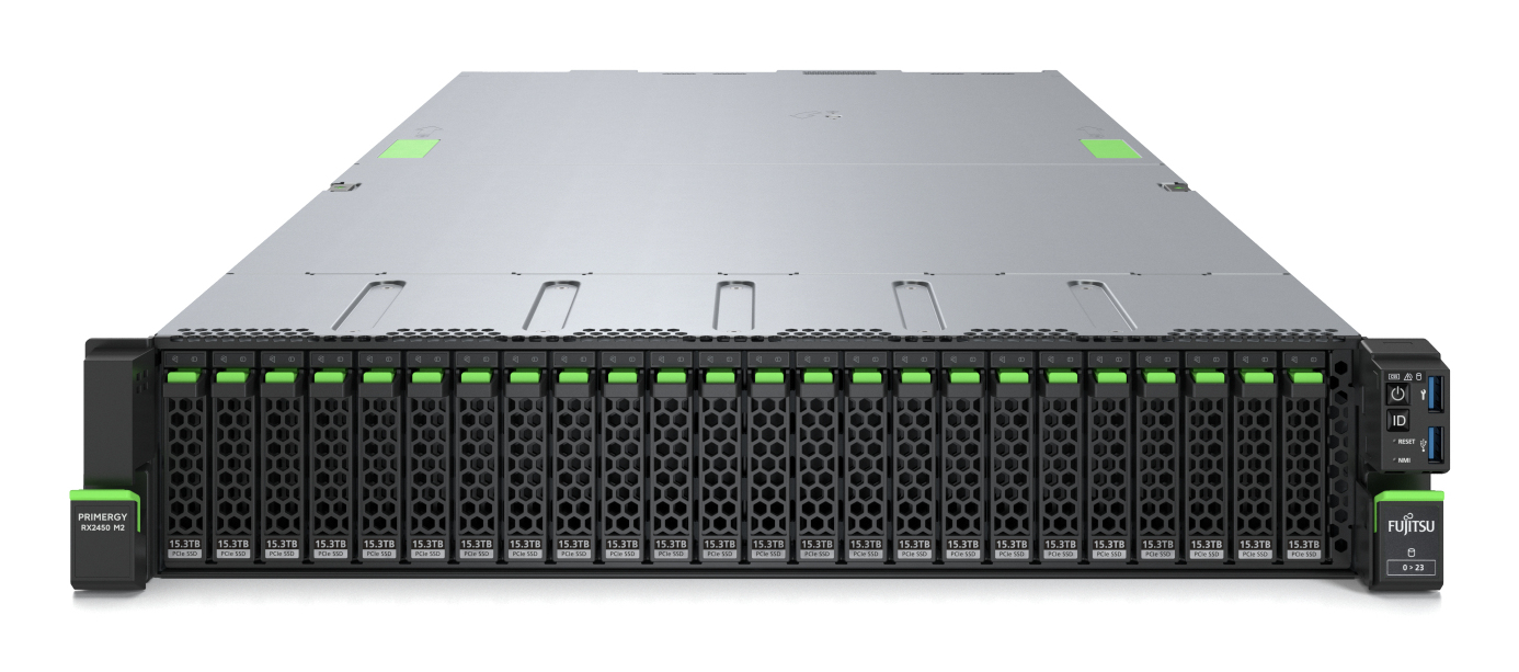 Fujitsu PRIMERGY RX2450 M2 Server 0 GB Rack (2U) AMD EPYC 9354 3,25 GHz 32 GB DDR5-SDRAM 900 W