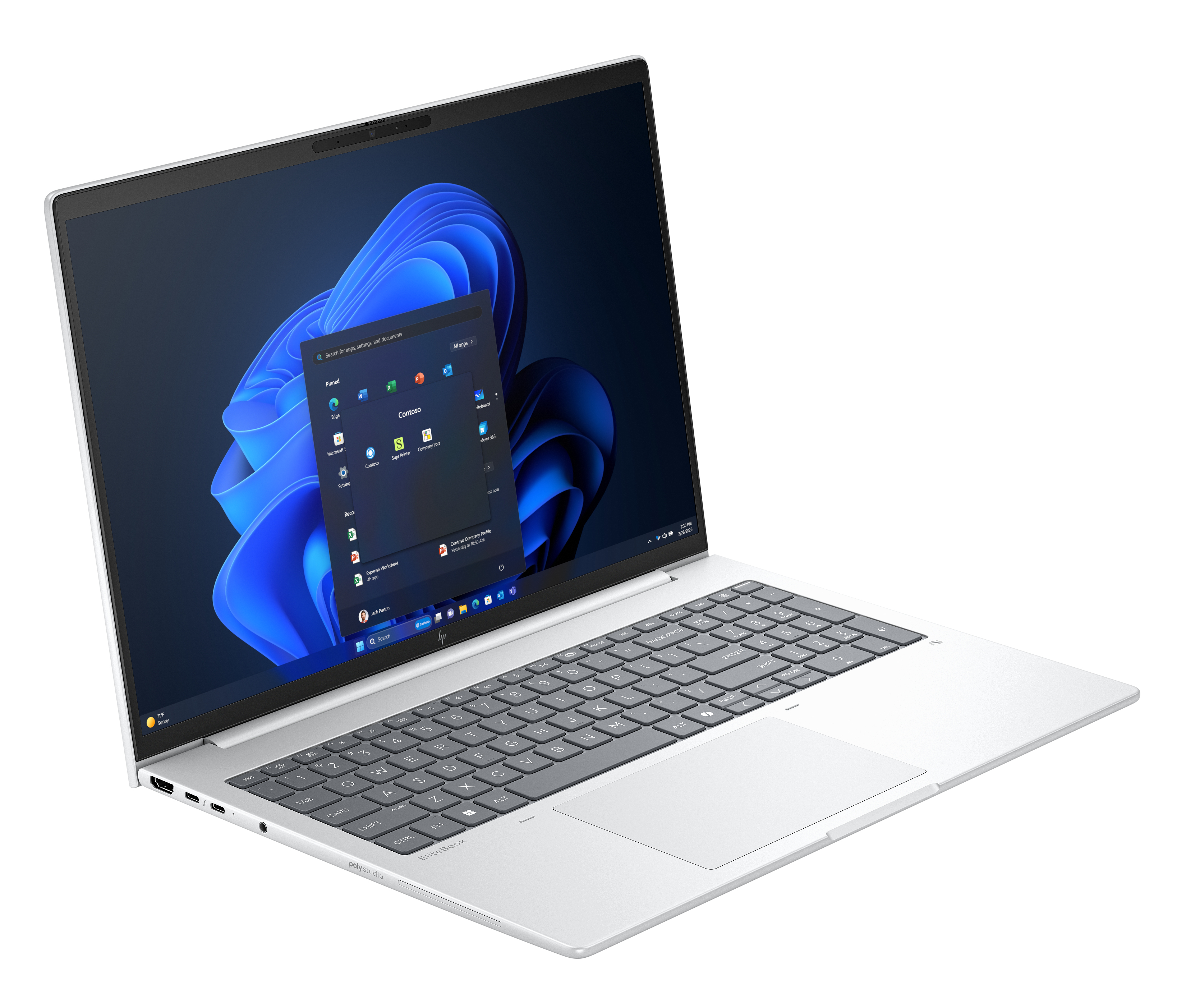 HP EliteBook 8 G1i AI PC Intel Core Ultra 5 225U Laptop 40,6 cm (16") WUXGA 16 GB DDR5-SDRAM 512 GB SSD Wi-Fi 7 (802.11be) Windows 11 Pro Silber