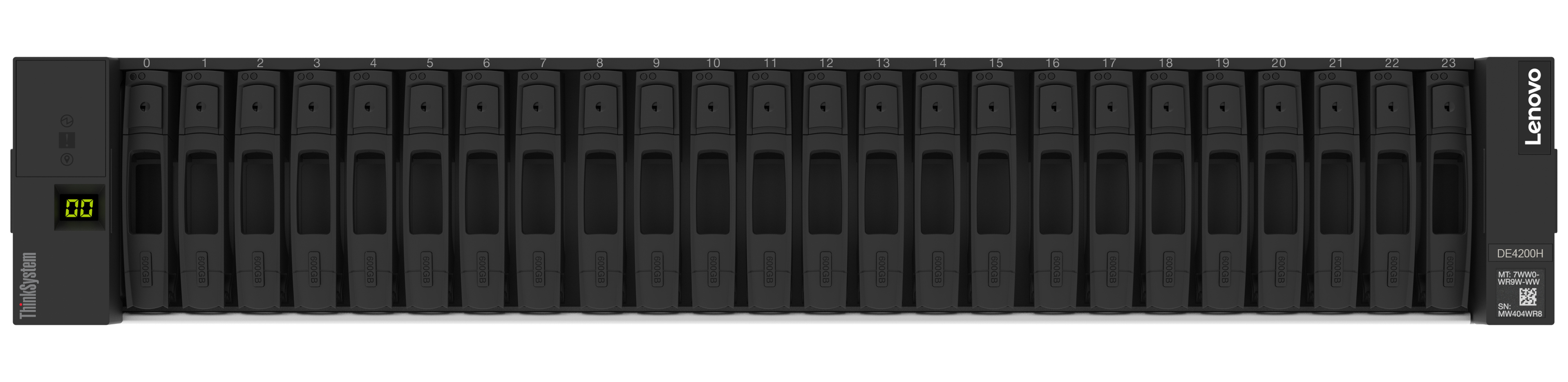 Lenovo ThinkSystem DE4200H 2U24 Disk-Array Rack (2U) Schwarz