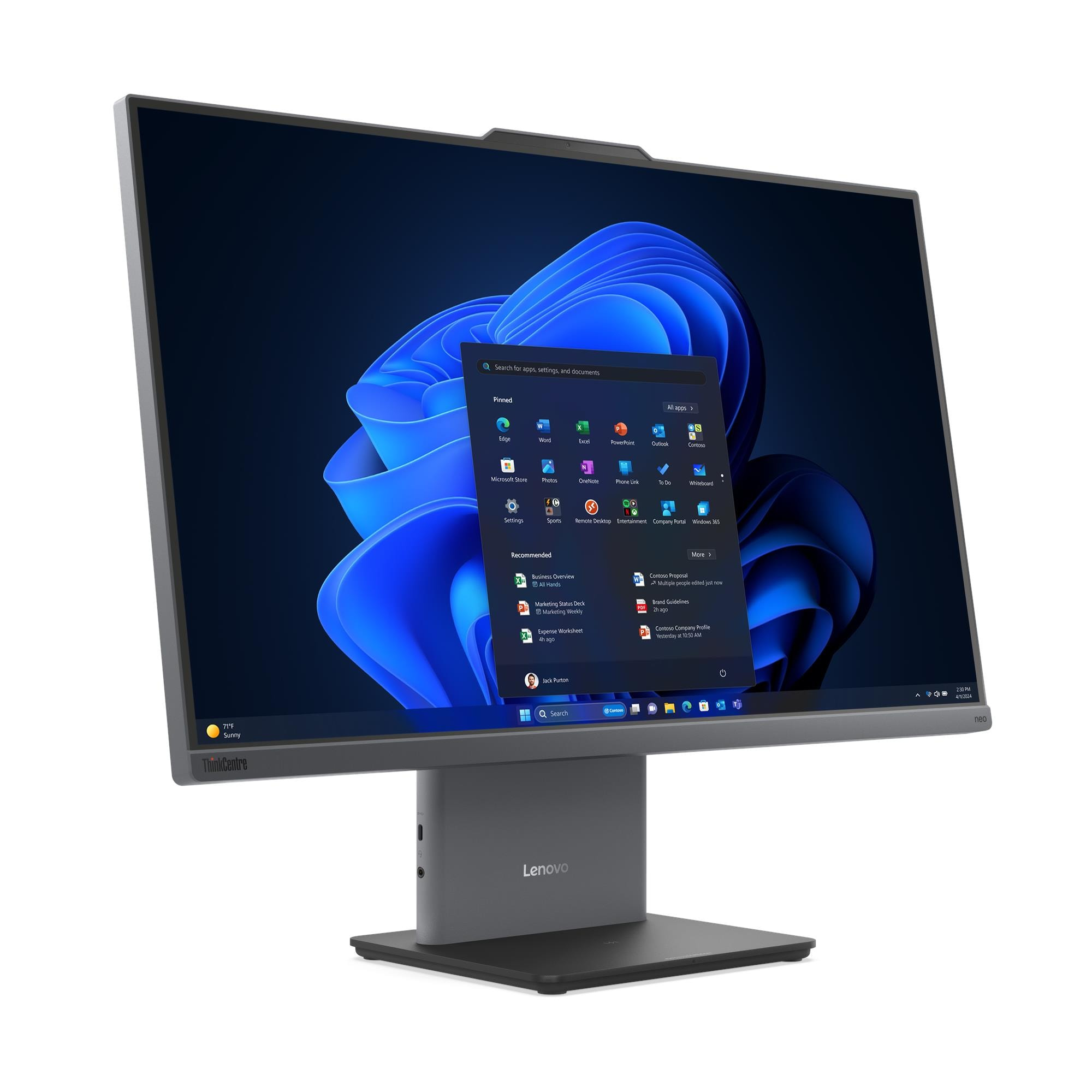 Lenovo ThinkCentre neo 50a 24 Gen 6 LNL Intel Core Ultra 5 226V 60,5 cm (23.8") 1920 x 1080 Pixel All-in-One-PC 16 GB 512 GB SSD Windows 11 Pro Wi-Fi 6 (802.11ax) Grau